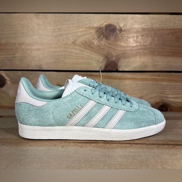 🏷️NIB Adidas Gazelle Originals Hazy Green Sneakers Suede Women’s Shoe 7 - Picture 4 of 8